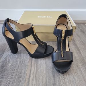 NWT Michael Kors Black Berkley Sandal Heels, Women's size 8